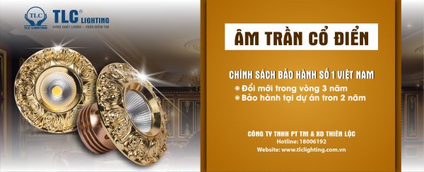 Đèn âm trần cổ điển 