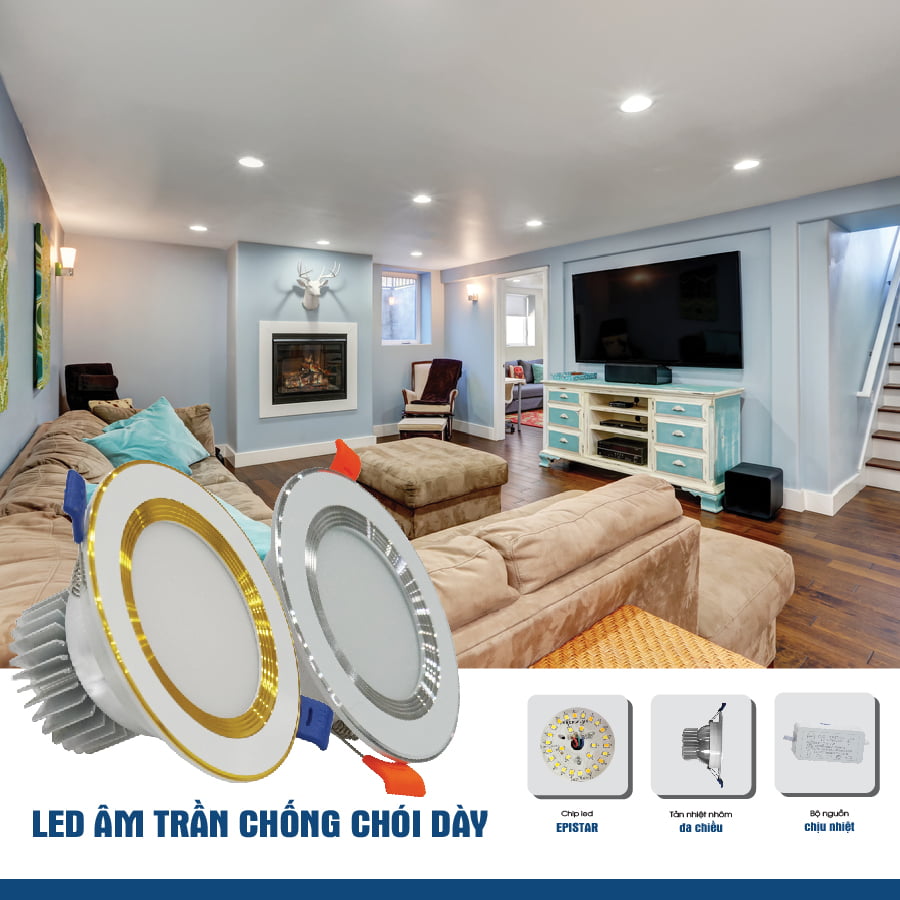 Đèn LED trần phòng khách: Với đèn LED trần phòng khách, không chỉ giúp cho căn phòng trở nên đẹp hơn mà còn tiết kiệm điện năng hơn so với đèn truyền thống. Ngoài ra, với công nghệ tiên tiến của năm 2024, đèn LED trần phòng khách còn được tích hợp nhiều tính năng thông minh, giúp tạo ra không gian sống thoải mái, tiện nghi.