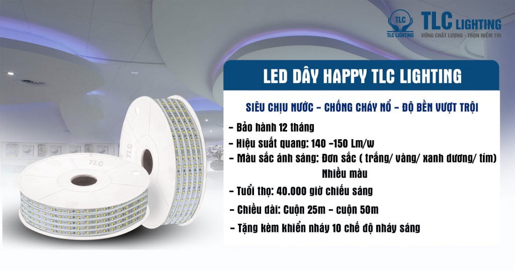 Những thông số kĩ thuật cơ bản của LED dây Happy