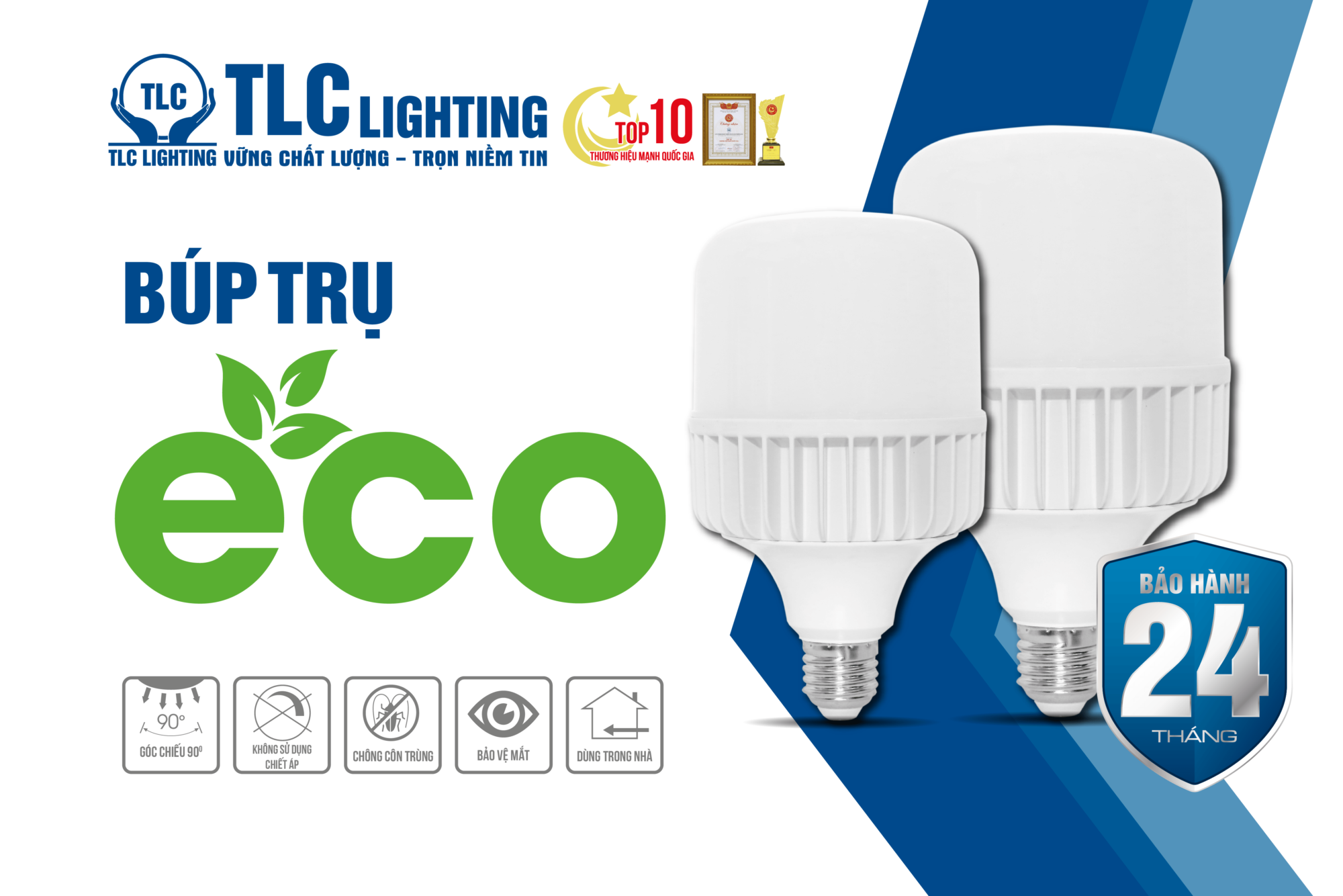 Ưu điểm Bóng đèn LED Bulb trụ 20W ECO Friendly