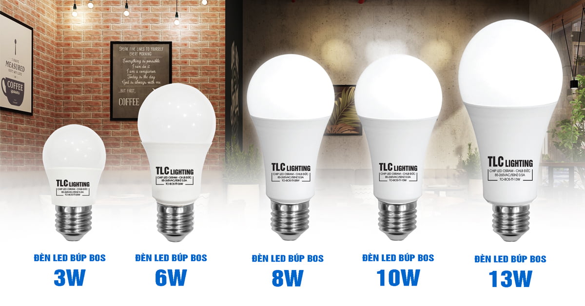 Đèn LED búp tròn nhôm nhựa TLC LIGHTING