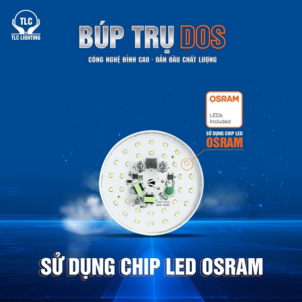 Đèn LED Bulb trụ 50w DOS sử dụng Chip LED OSRAM