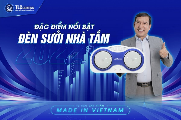 Đèn sưởi nhà tắm phiên bản 2022 của TLC LIGHTING có nhiều tính năng nổi bật