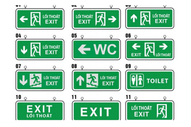 đèn exit thoát hiểm