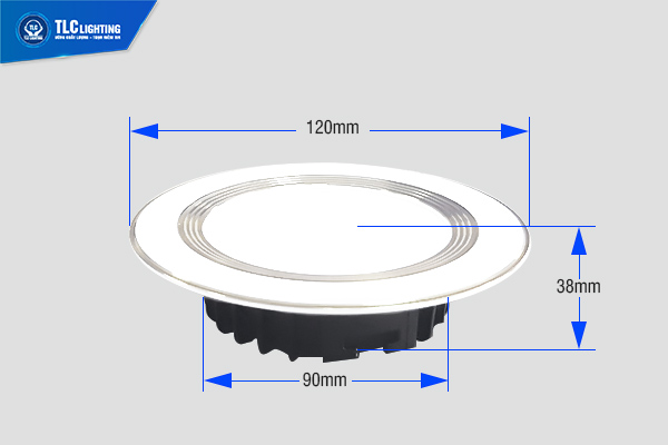 Kích thước đèn led downlight 7w 